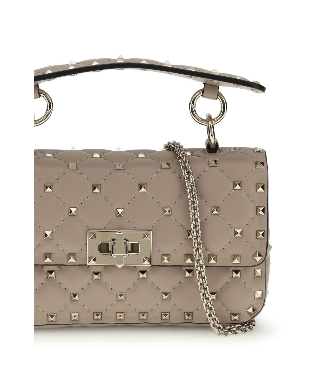 VALENTINO Розовая кожаная сумка через плечо, фото 4