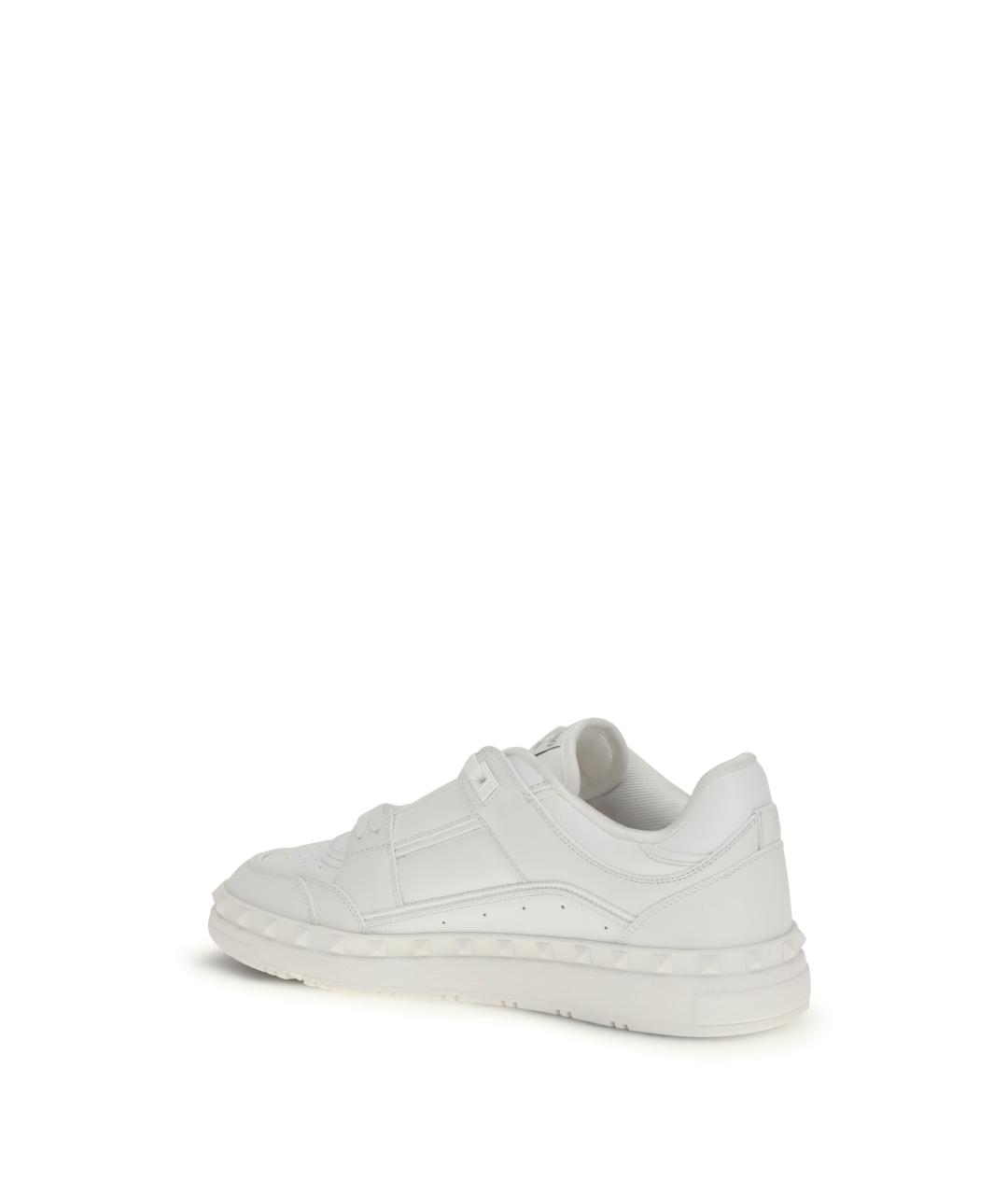 VALENTINO Белые кожаные низкие кроссовки / кеды, фото 3