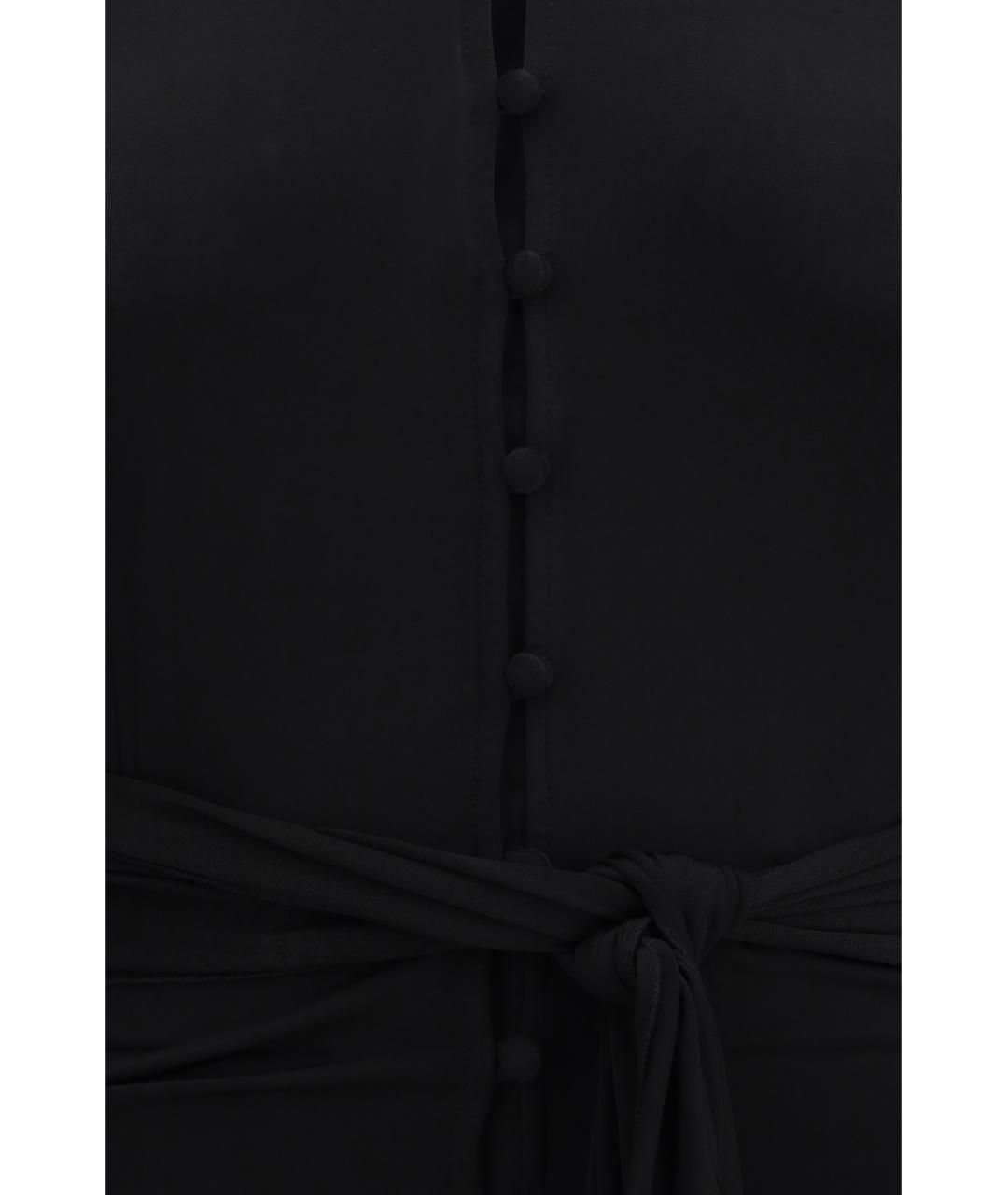 GANNI Черная полиэстеровая рубашка, фото 3