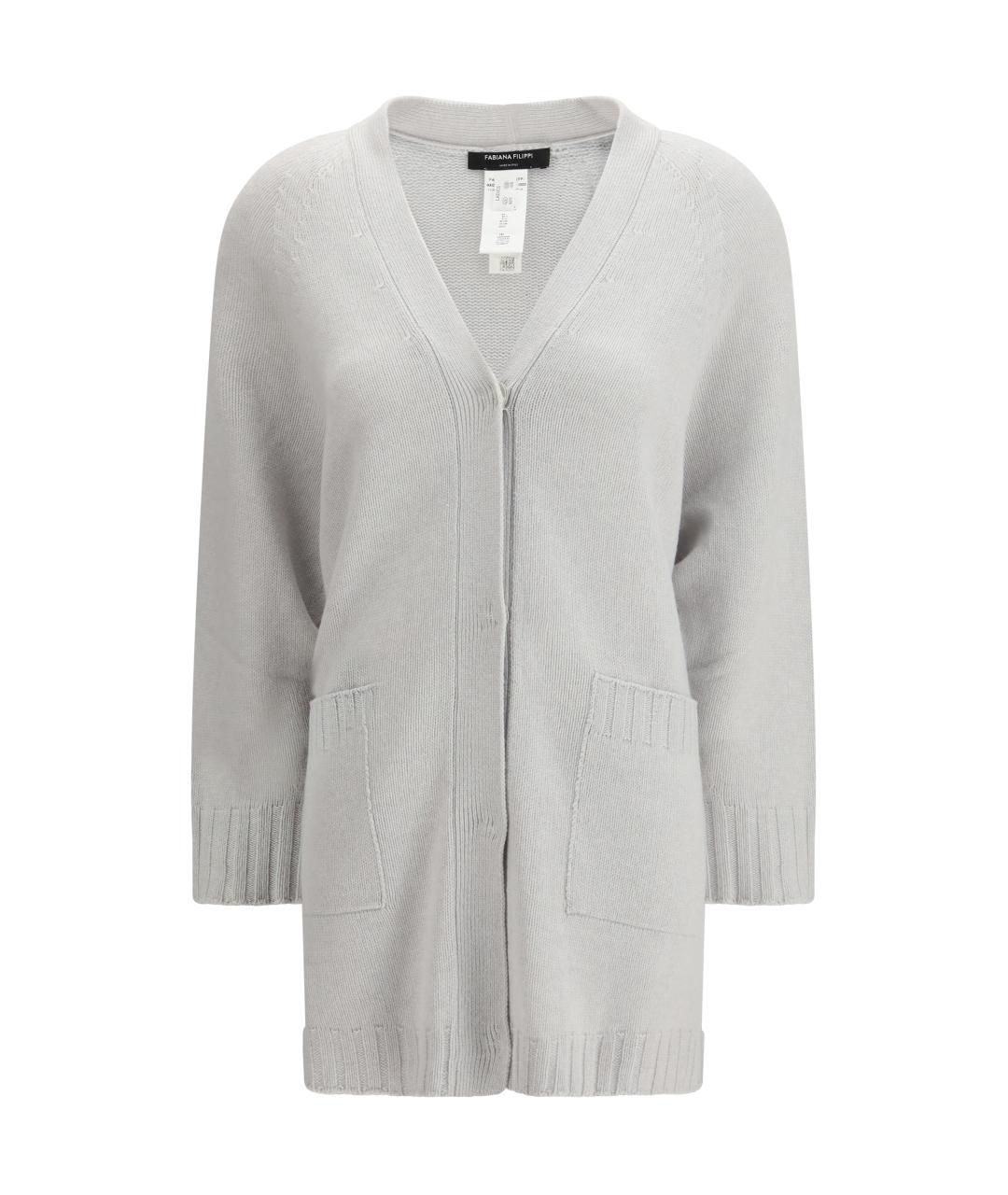 FABIANA FILIPPI Серый шерстяной джемпер / свитер, фото 1