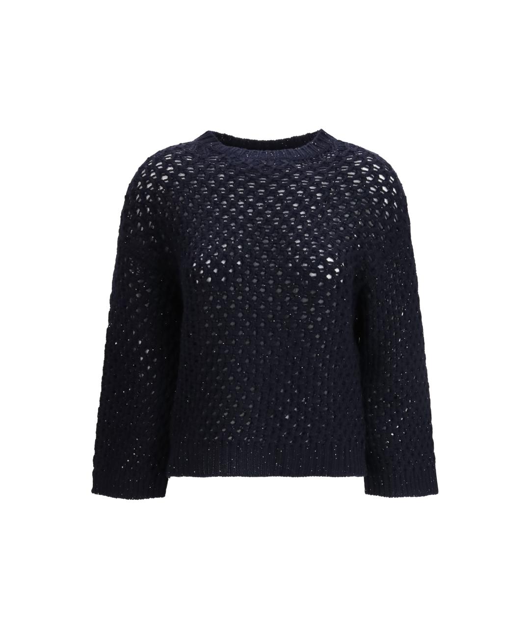 FABIANA FILIPPI Темно-синий шерстяной джемпер / свитер, фото 4