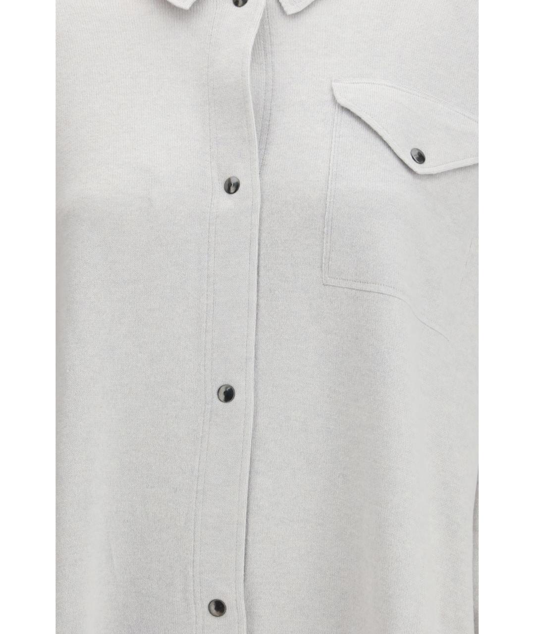 FABIANA FILIPPI Серая шерстяная рубашка, фото 3