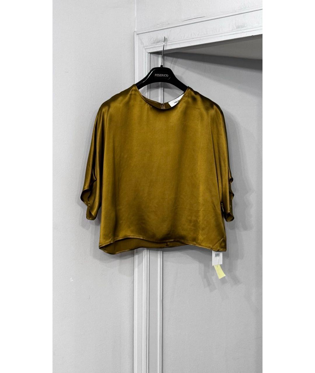 YVES SALOMON Горчичный вискозный костюм с брюками, фото 4