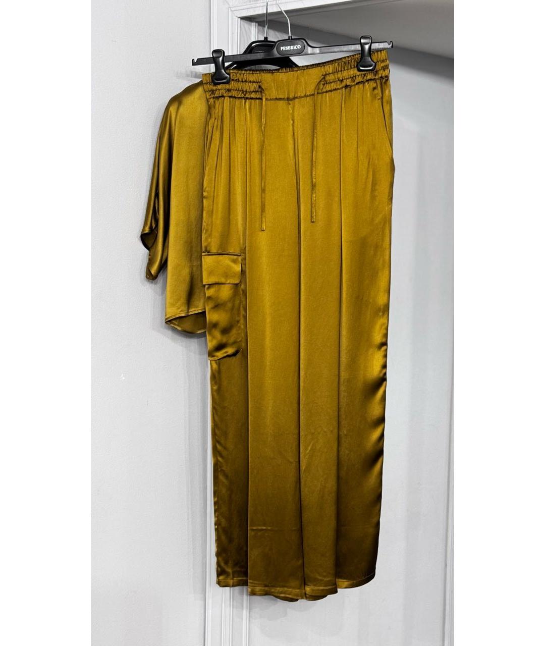 YVES SALOMON Горчичный вискозный костюм с брюками, фото 6