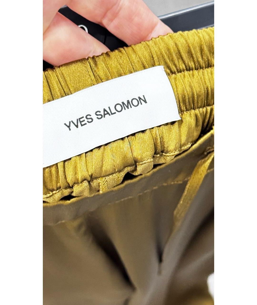 YVES SALOMON Горчичный вискозный костюм с брюками, фото 5
