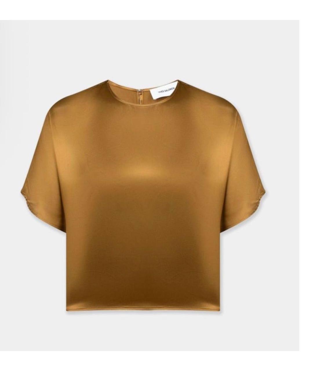 YVES SALOMON Горчичный вискозный костюм с брюками, фото 3