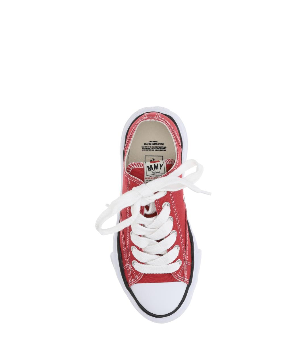 MAISON MIHARA YASUHIRO Красные текстильные низкие кроссовки / кеды, фото 4