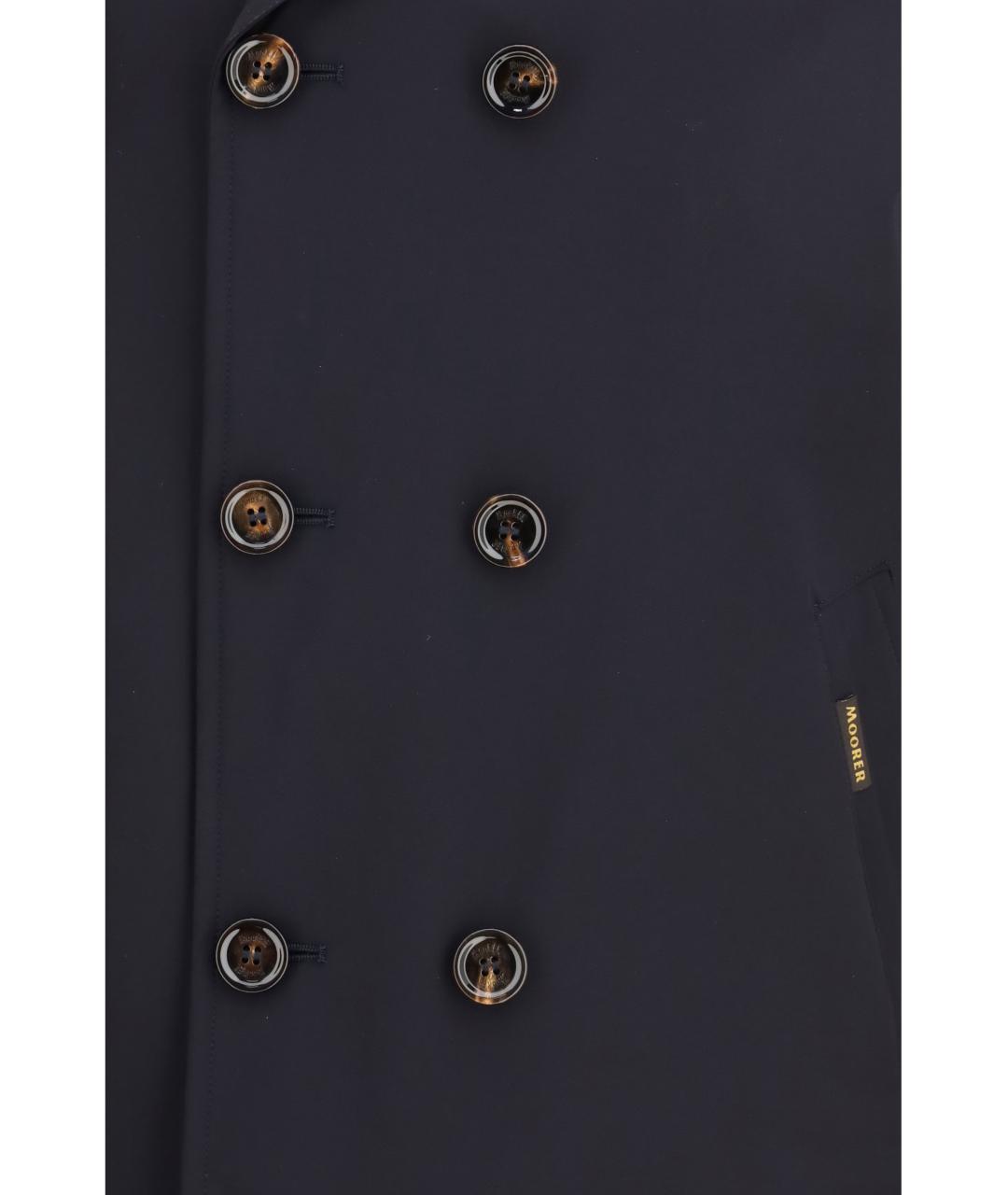 MOORER Темно-синее полиамидовое пальто, фото 3