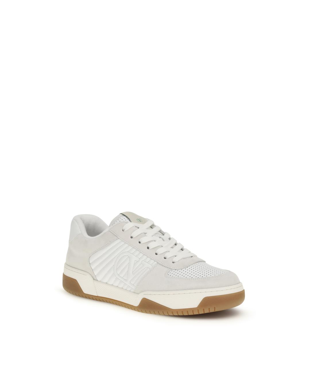 VALENTINO Белые кожаные низкие кроссовки / кеды, фото 2