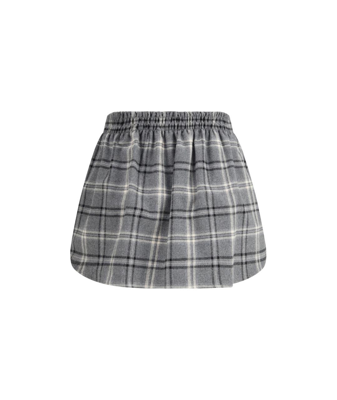 MIU MIU Мульти хлопковая юбка мини, фото 2