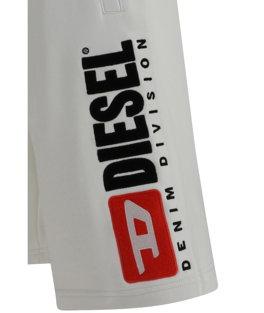 DIESEL Белые хлопковые шорты, фото 3