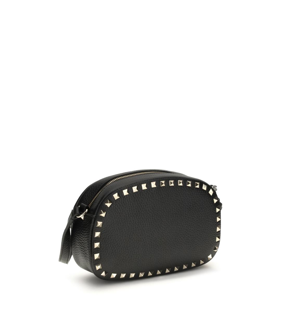 VALENTINO Черная кожаная сумка через плечо, фото 2