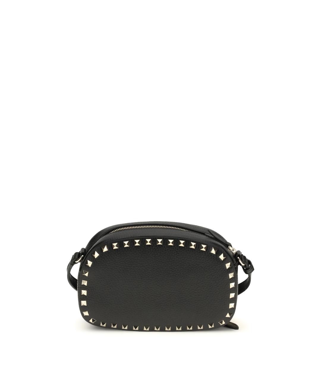 VALENTINO Черная кожаная сумка через плечо, фото 1