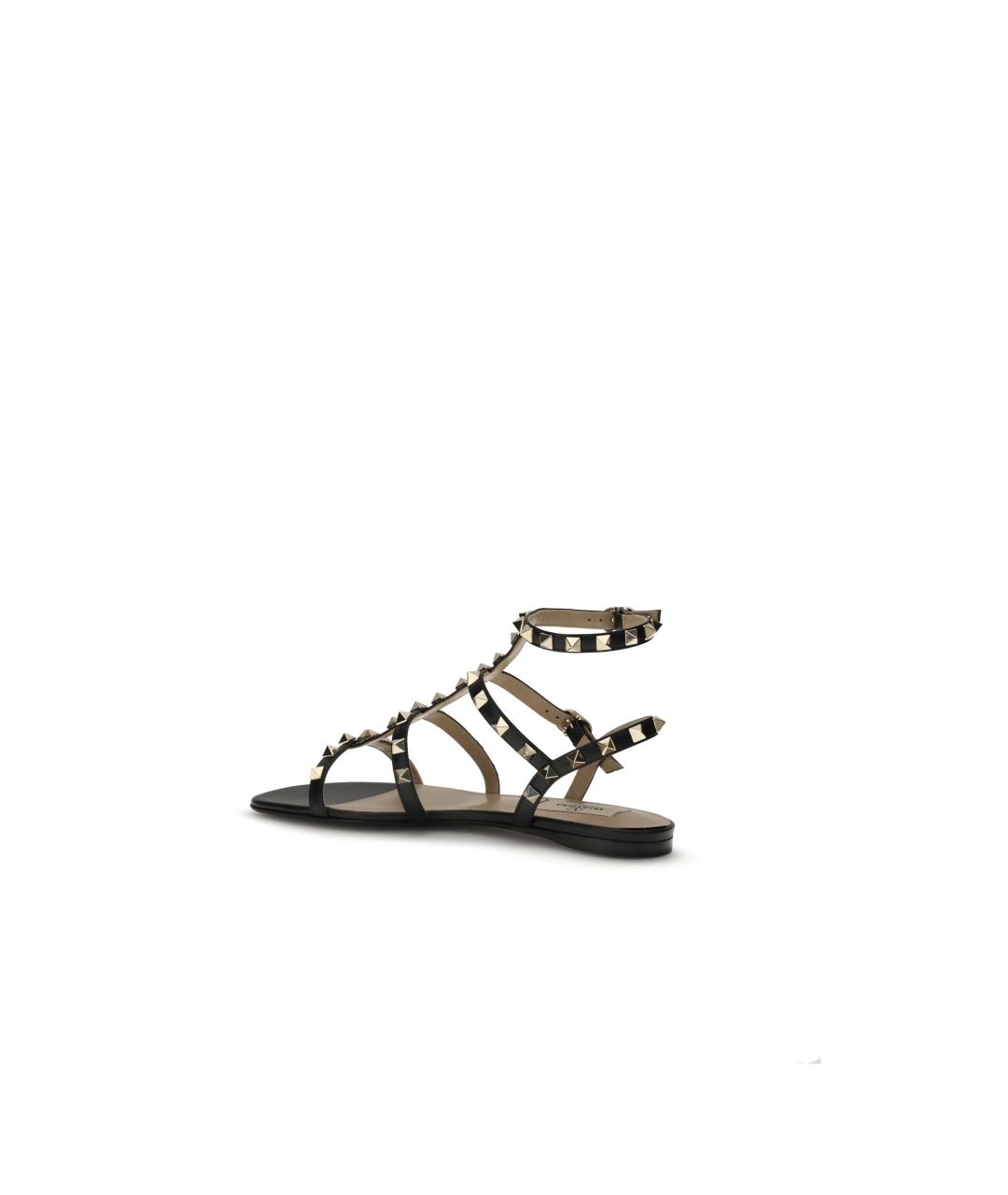 VALENTINO Черные кожаные сандалии, фото 3