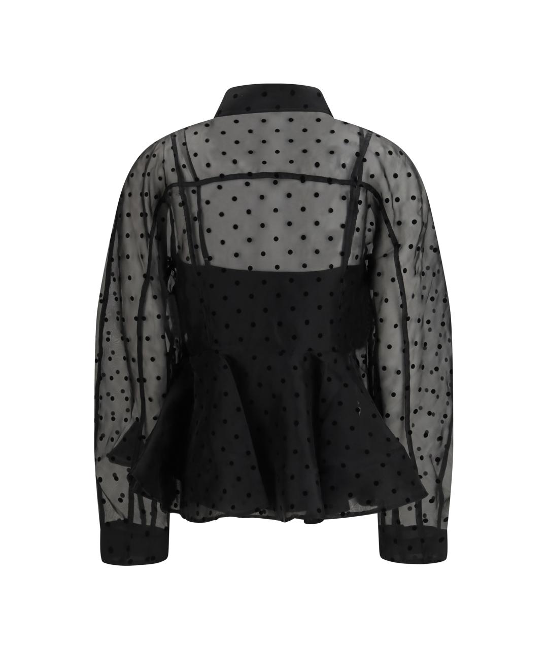 GANNI Черная полиэстеровая рубашка, фото 2