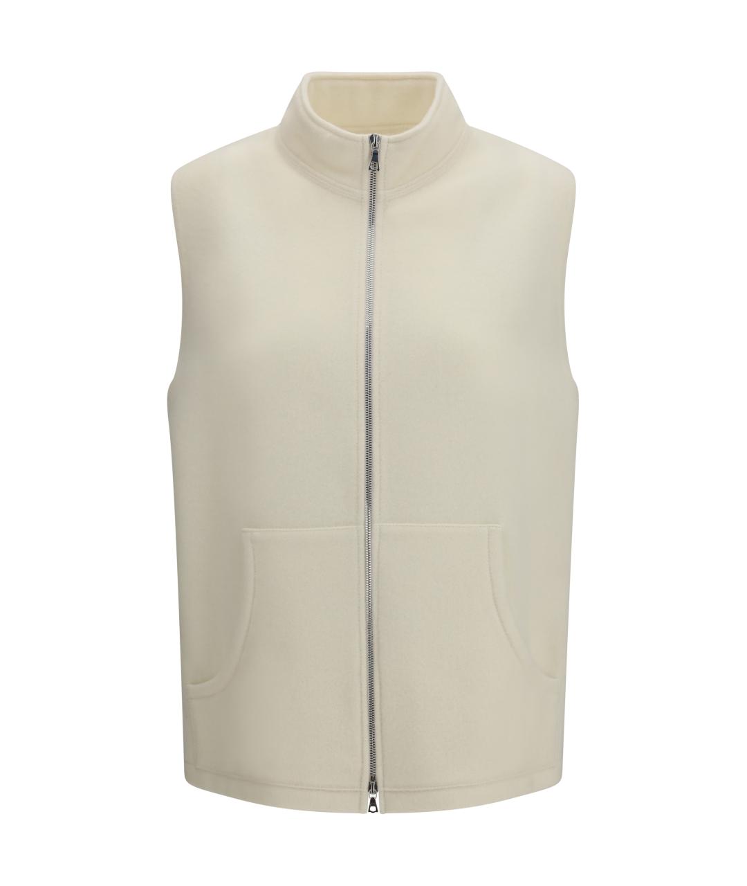 RIER Белая шерстяная жилетка, фото 1