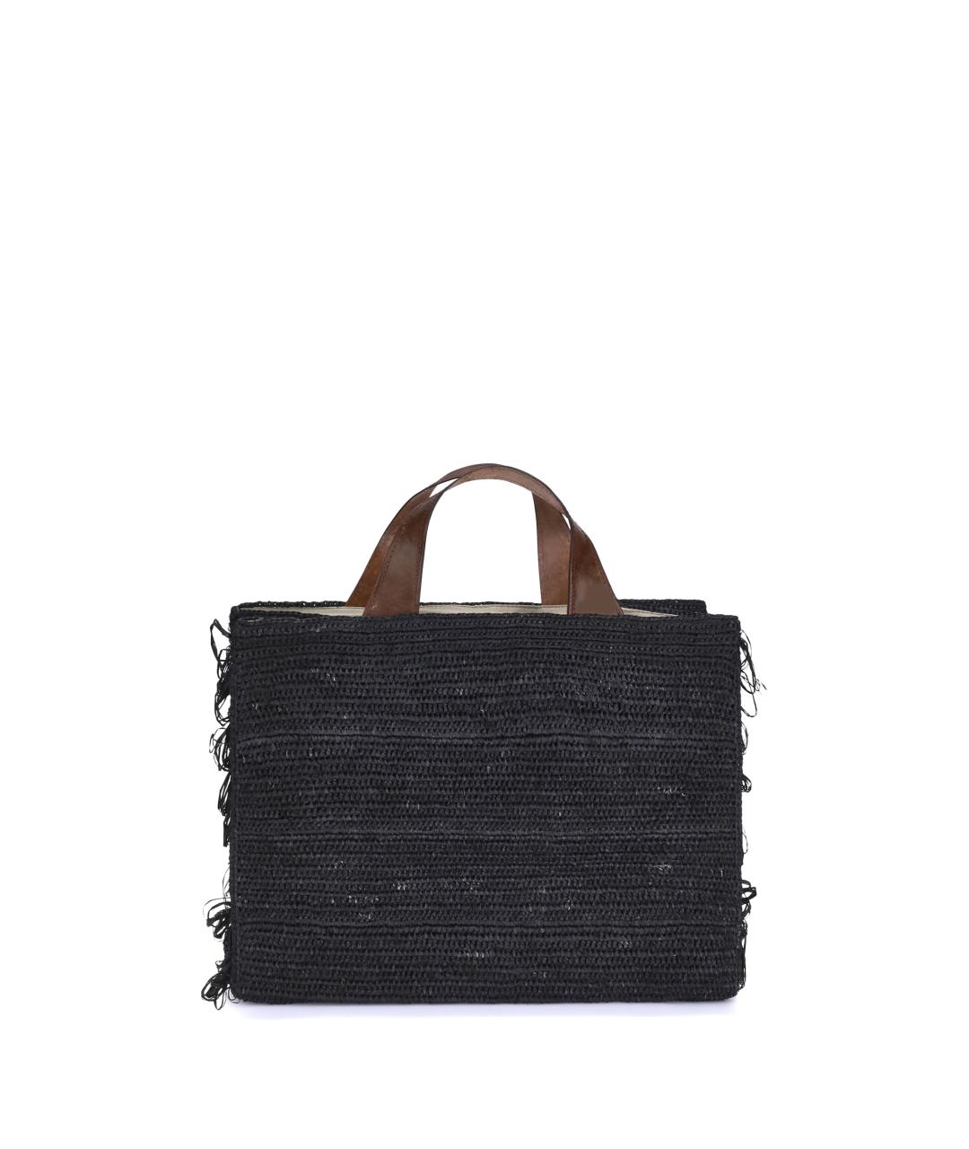 IBELIV Черная пелетеная сумка тоут, фото 1