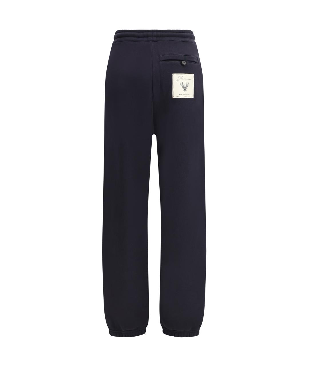 JACQUEMUS Темно-синие хлопковые спортивные брюки и шорты, фото 2