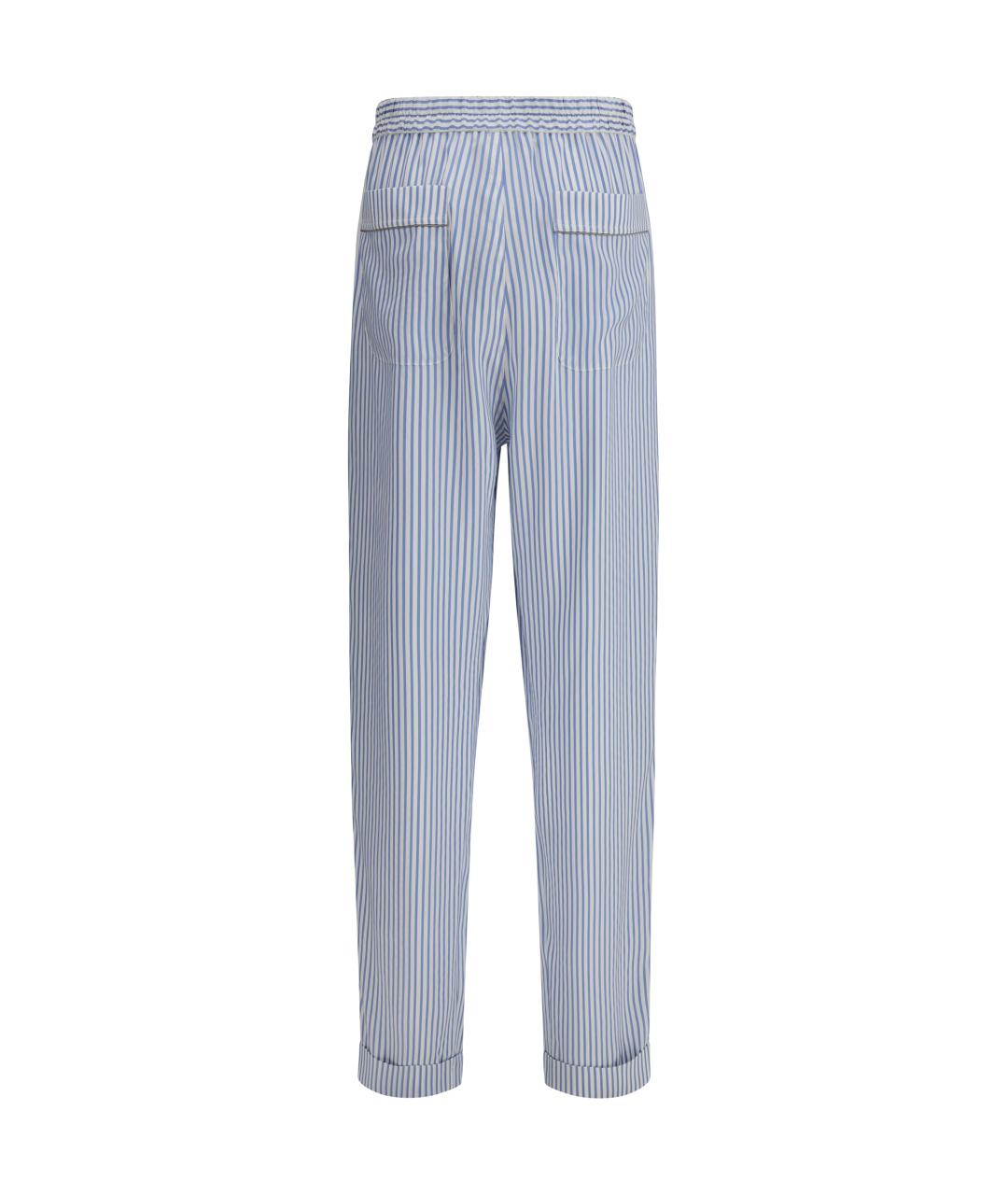 TOM FORD Синие шелковые прямые брюки, фото 2