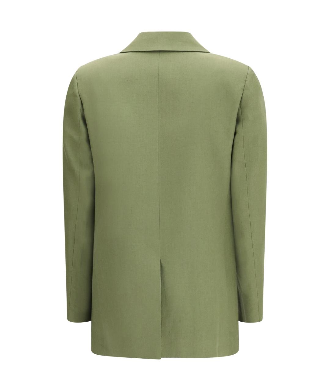 BLAZE MILANO Зеленый льняной жакет/пиджак, фото 2