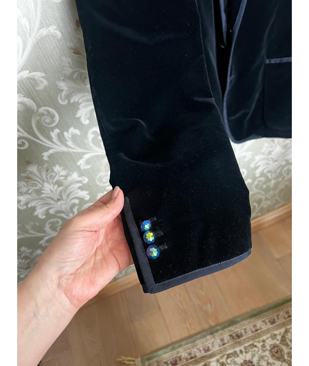ETRO Темно-синий бархатный пиджак, фото 4