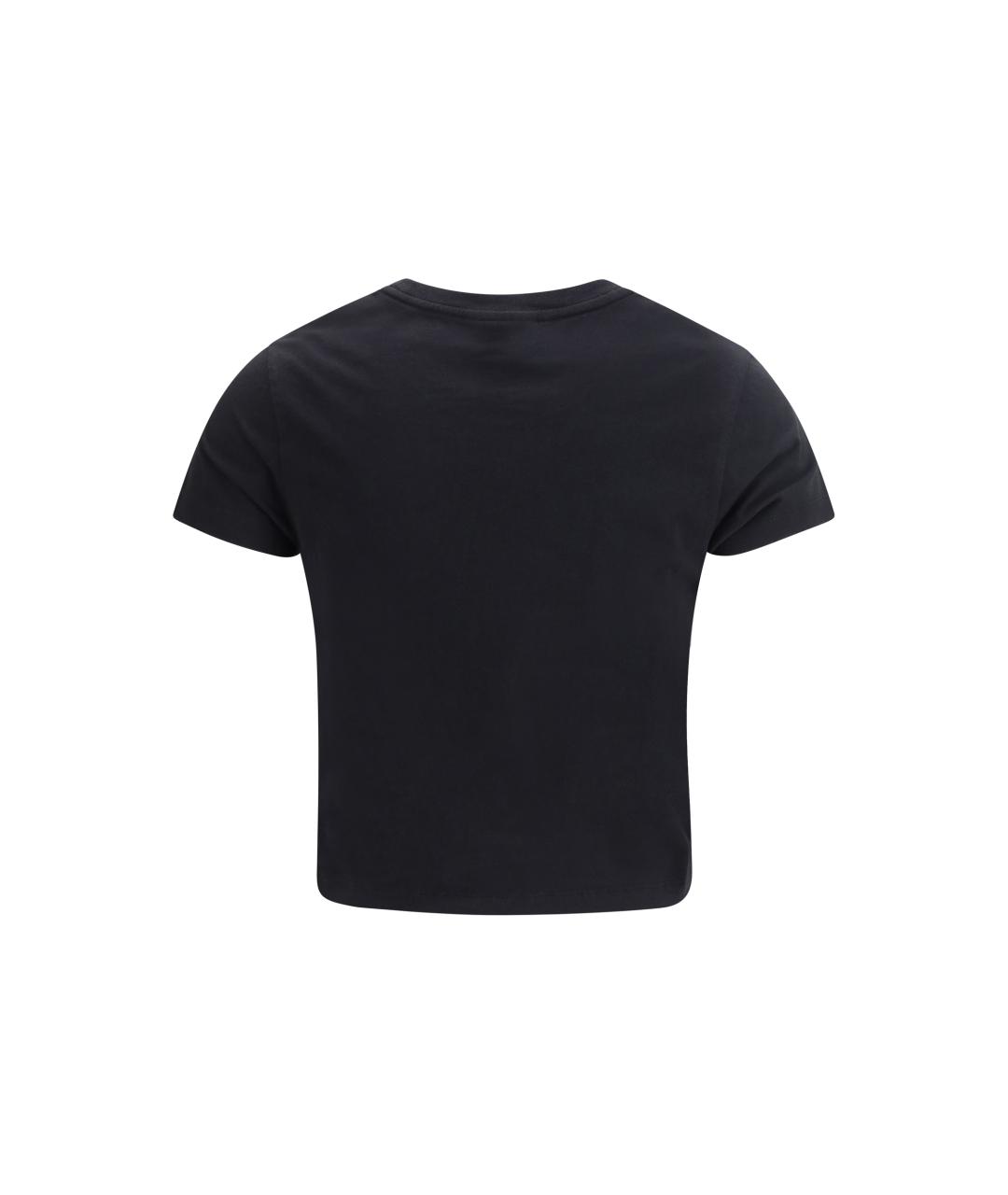 MAISON KITSUNE Черная хлопковая футболка, фото 2