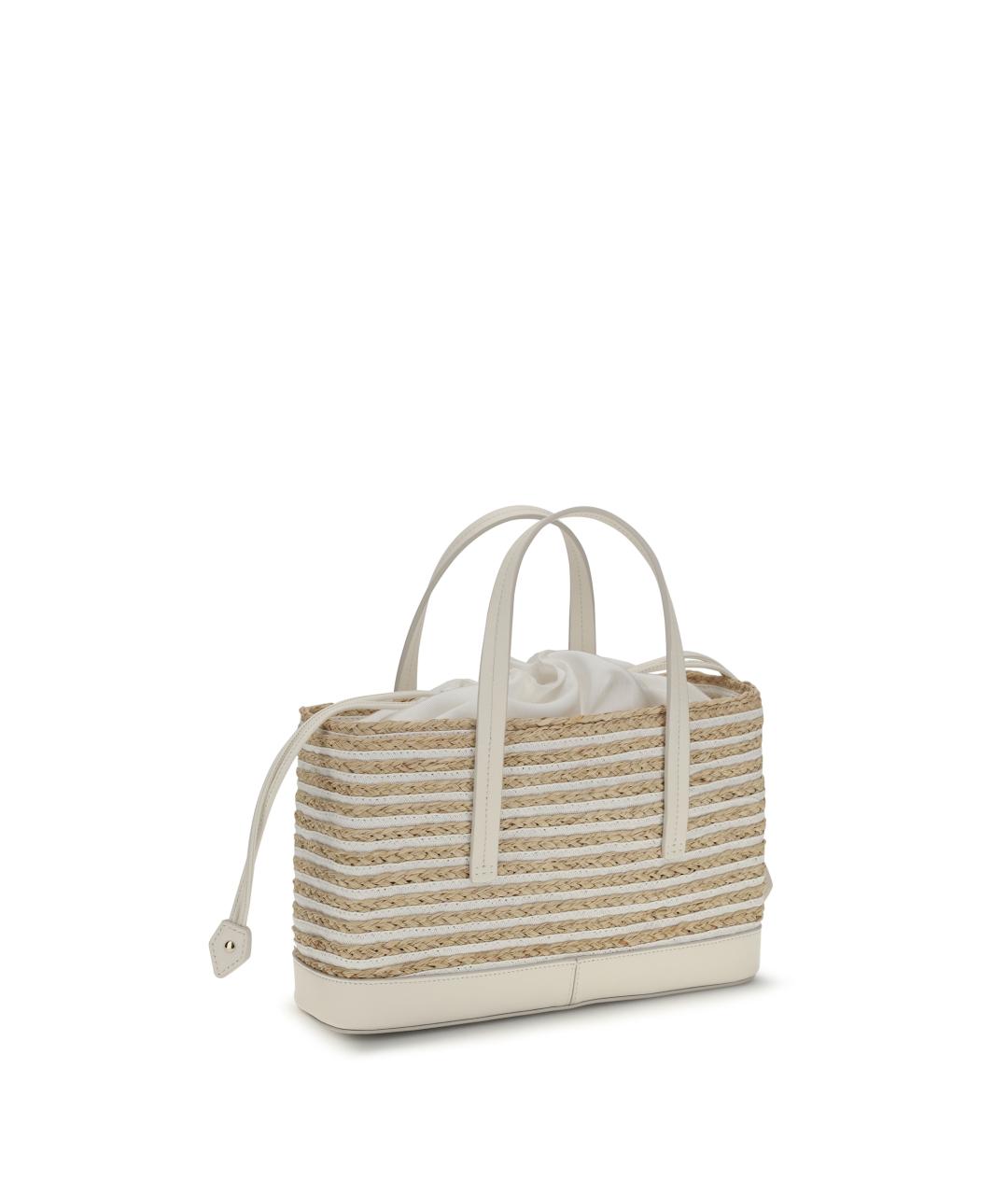 ROGER VIVIER Бежевая пелетеная сумка с короткими ручками, фото 3