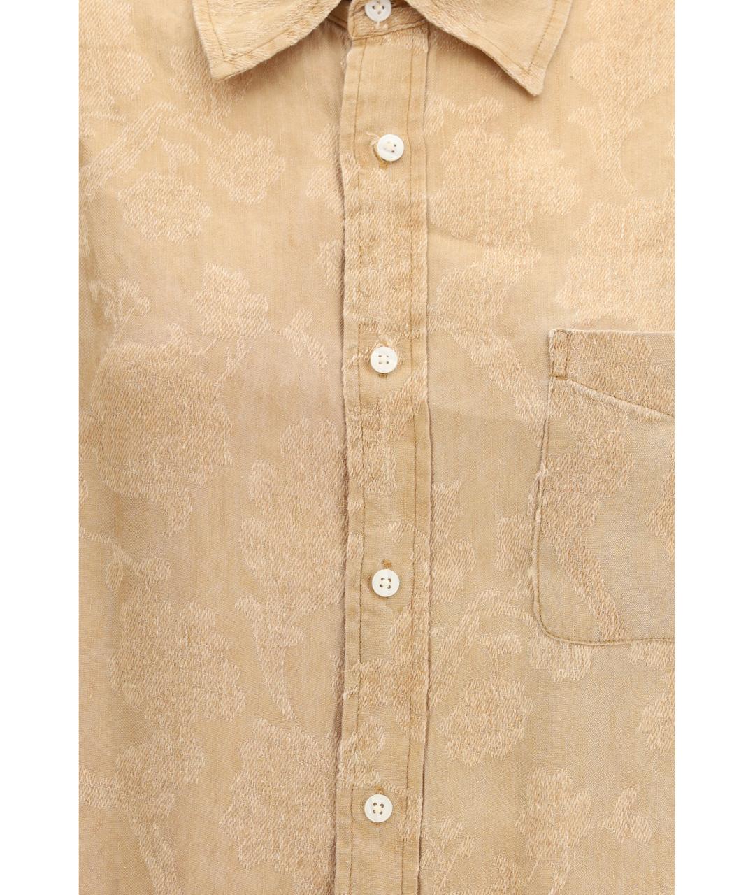 R13 Бежевая льняная рубашка, фото 3