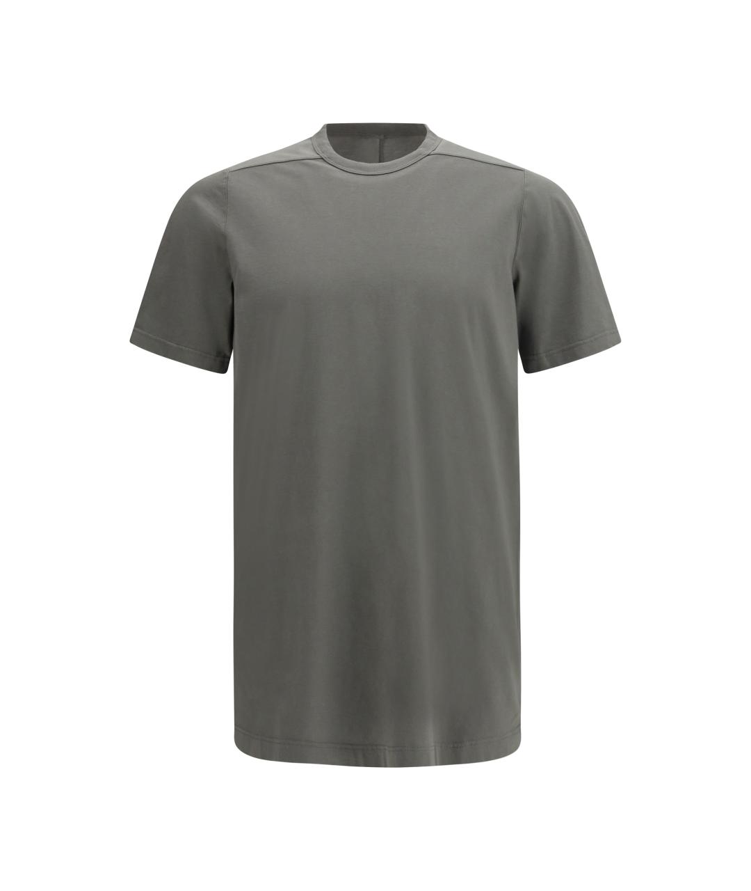 RICK OWENS Серая хлопковая футболка, фото 1