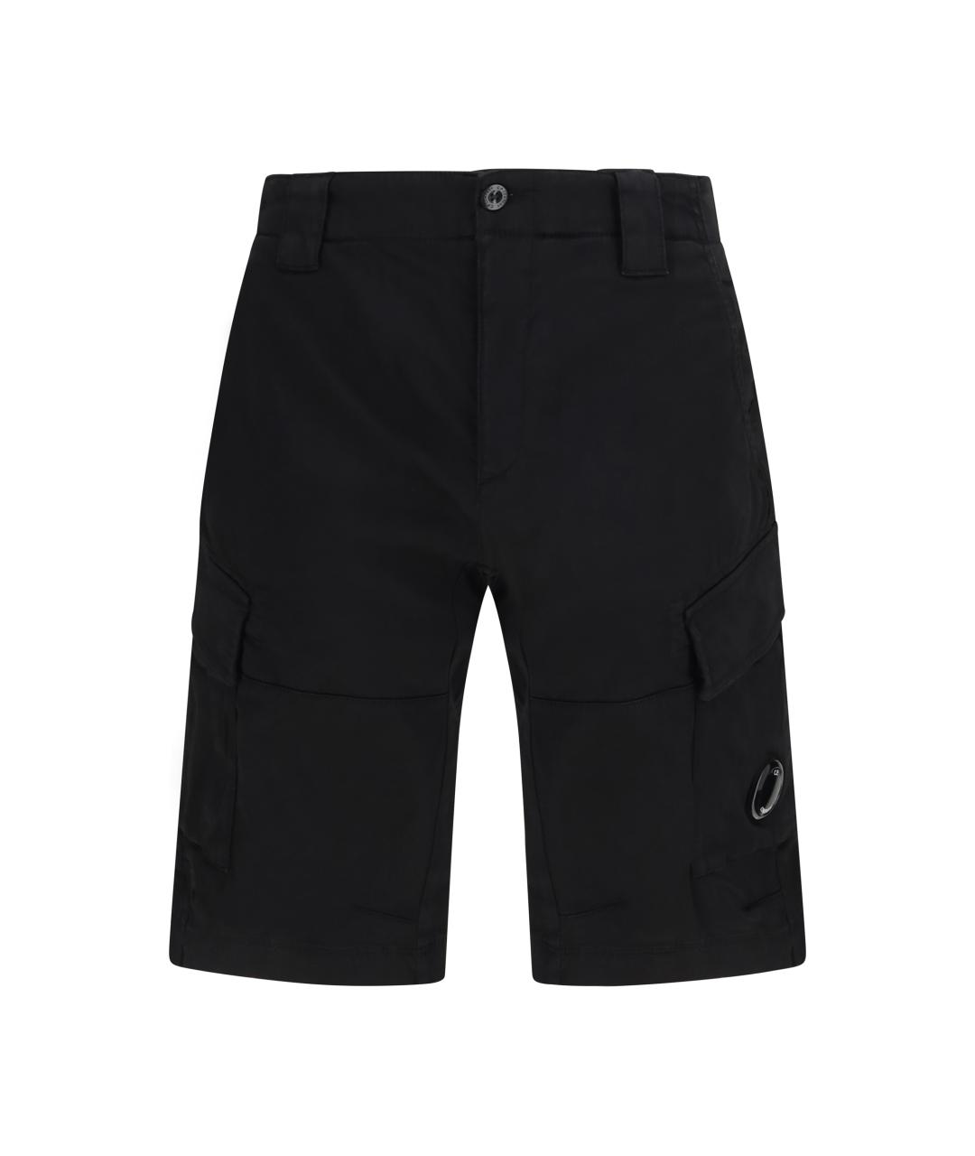 CP COMPANY Черные хлопковые шорты, фото 1
