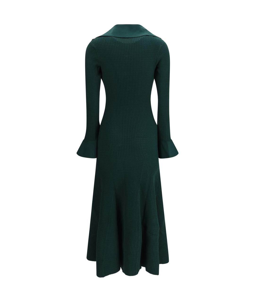 SELF-PORTRAIT Зеленые вискозное повседневное платье, фото 2