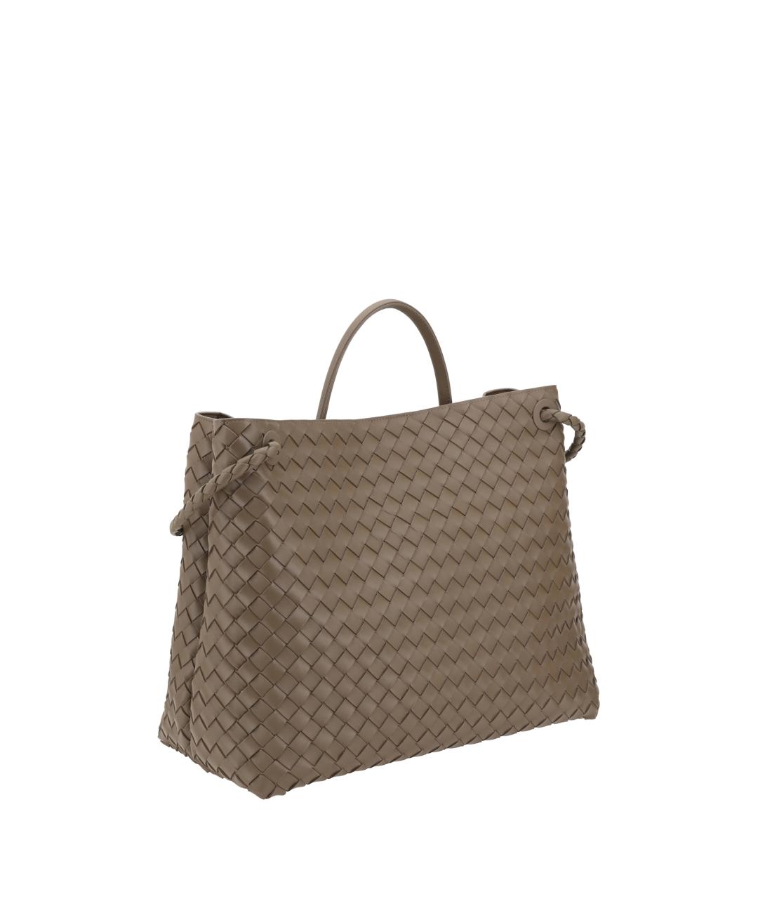 BOTTEGA VENETA Бежевая кожаная сумка тоут, фото 3