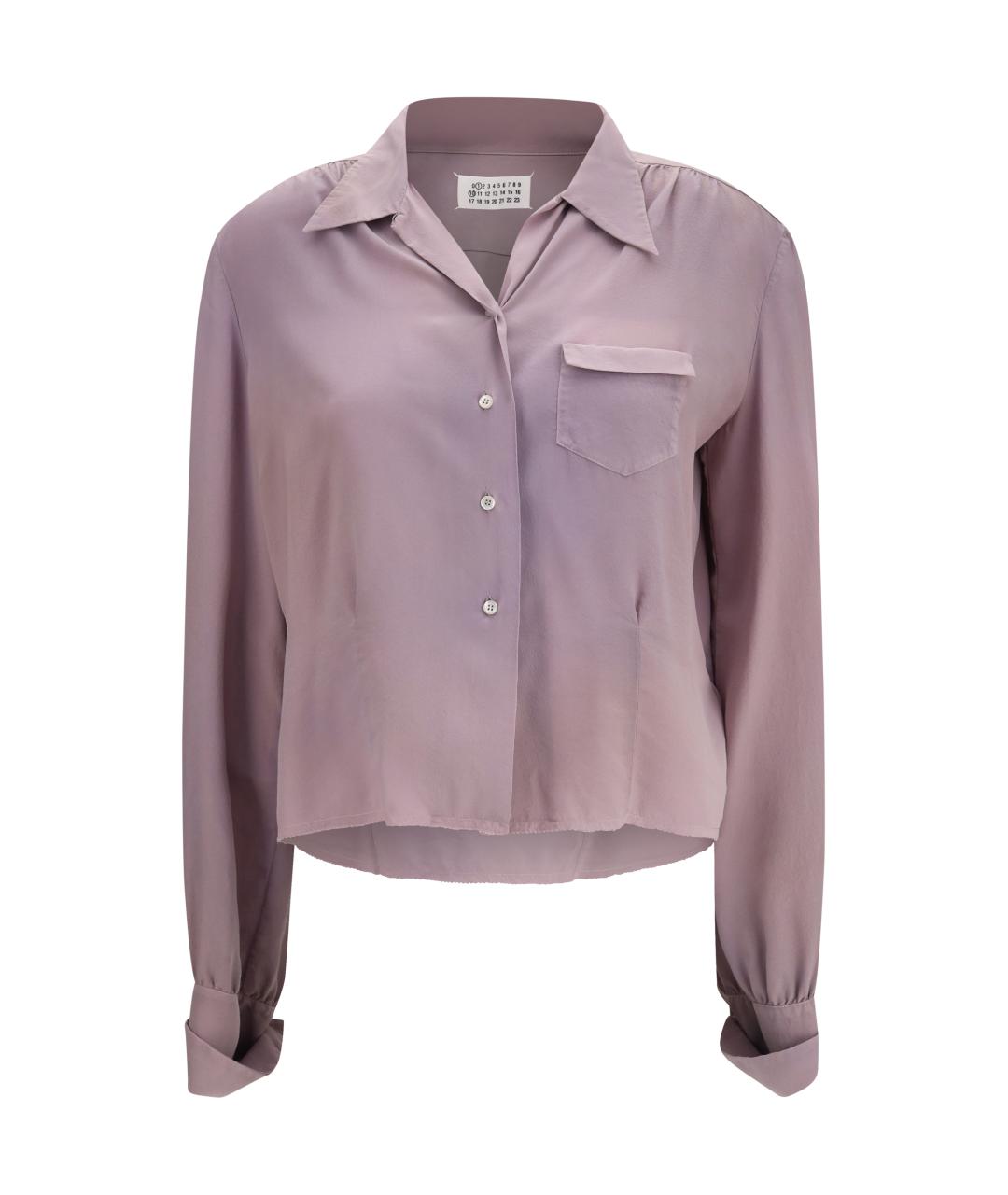 MAISON MARGIELA Розовая шелковая рубашка, фото 1