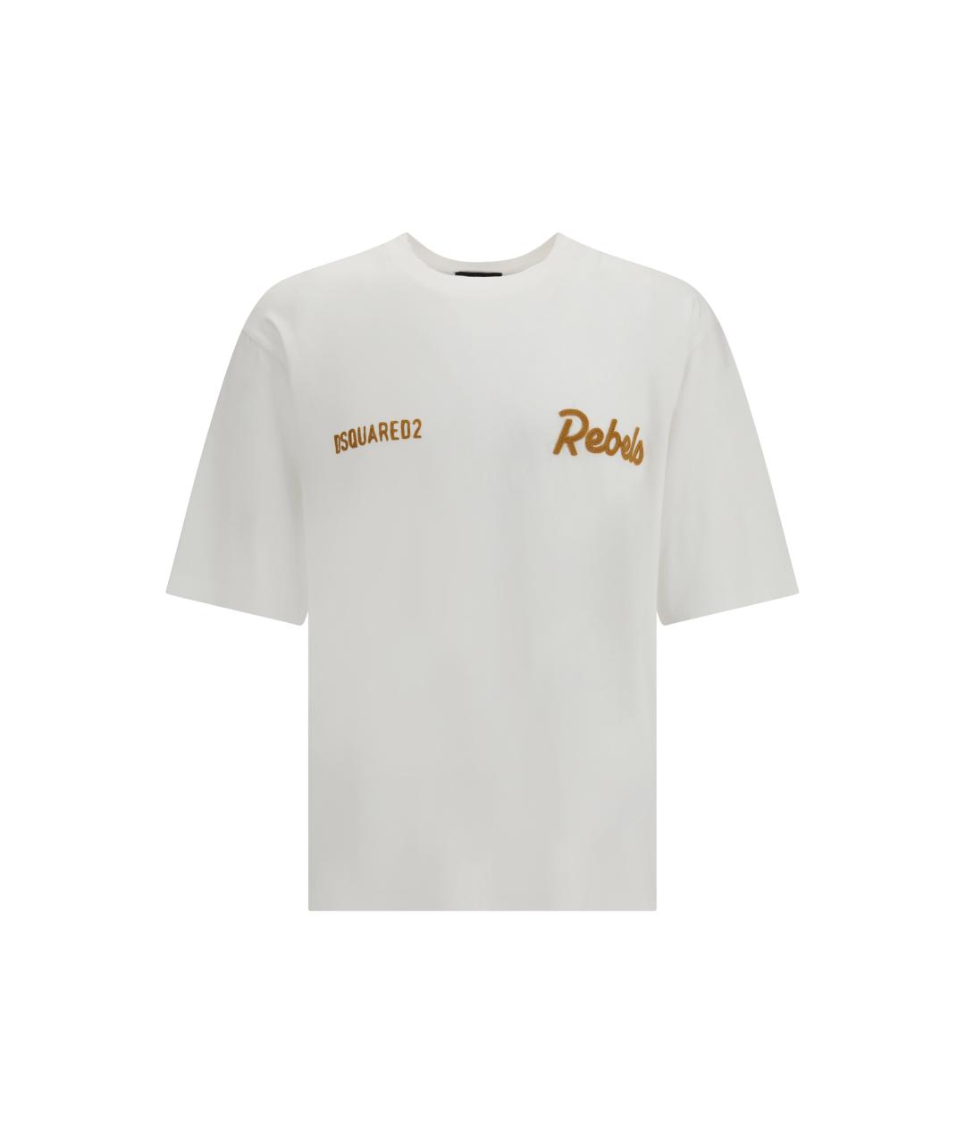 DSQUARED2 Белая хлопковая футболка, фото 4