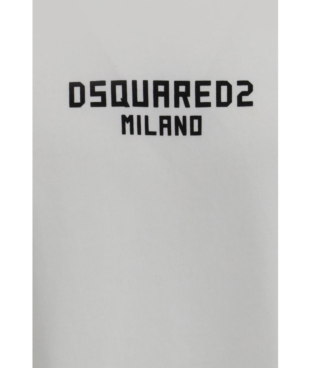 DSQUARED2 Белая хлопковая футболка, фото 3