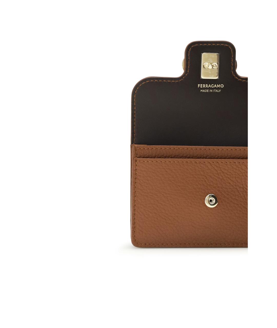 FERRAGAMO Коричневая ключница, фото 3