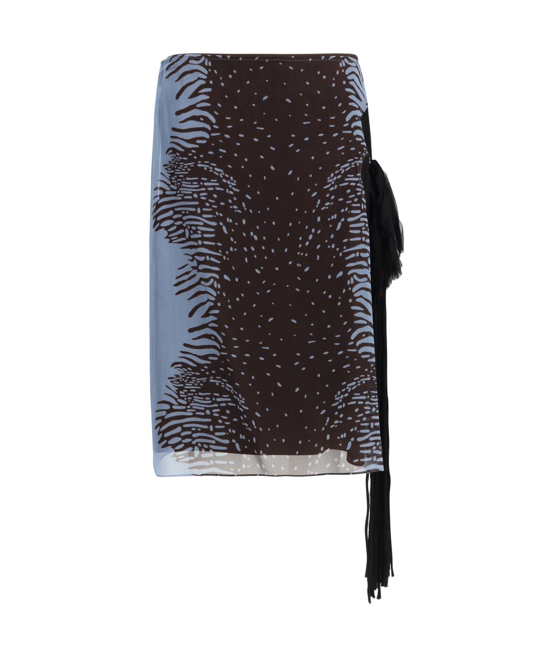 FERRAGAMO Мульти шелковая юбка миди, фото 1