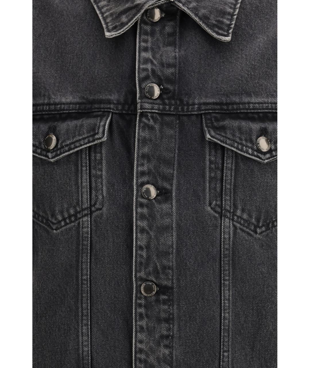 7 FOR ALL MANKIND Черная хлопковая куртка, фото 3