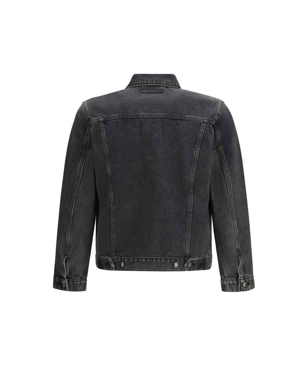 7 FOR ALL MANKIND Черная хлопковая куртка, фото 2