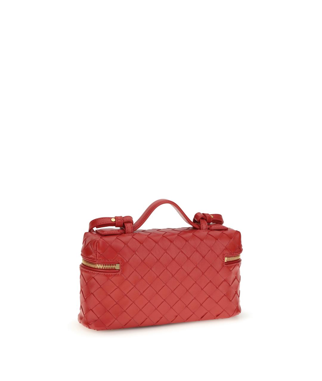 BOTTEGA VENETA Красная кожаная сумка через плечо, фото 3