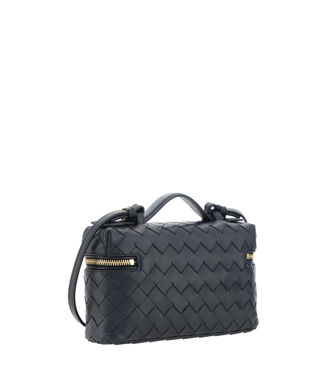 BOTTEGA VENETA Черная кожаная сумка через плечо, фото 3