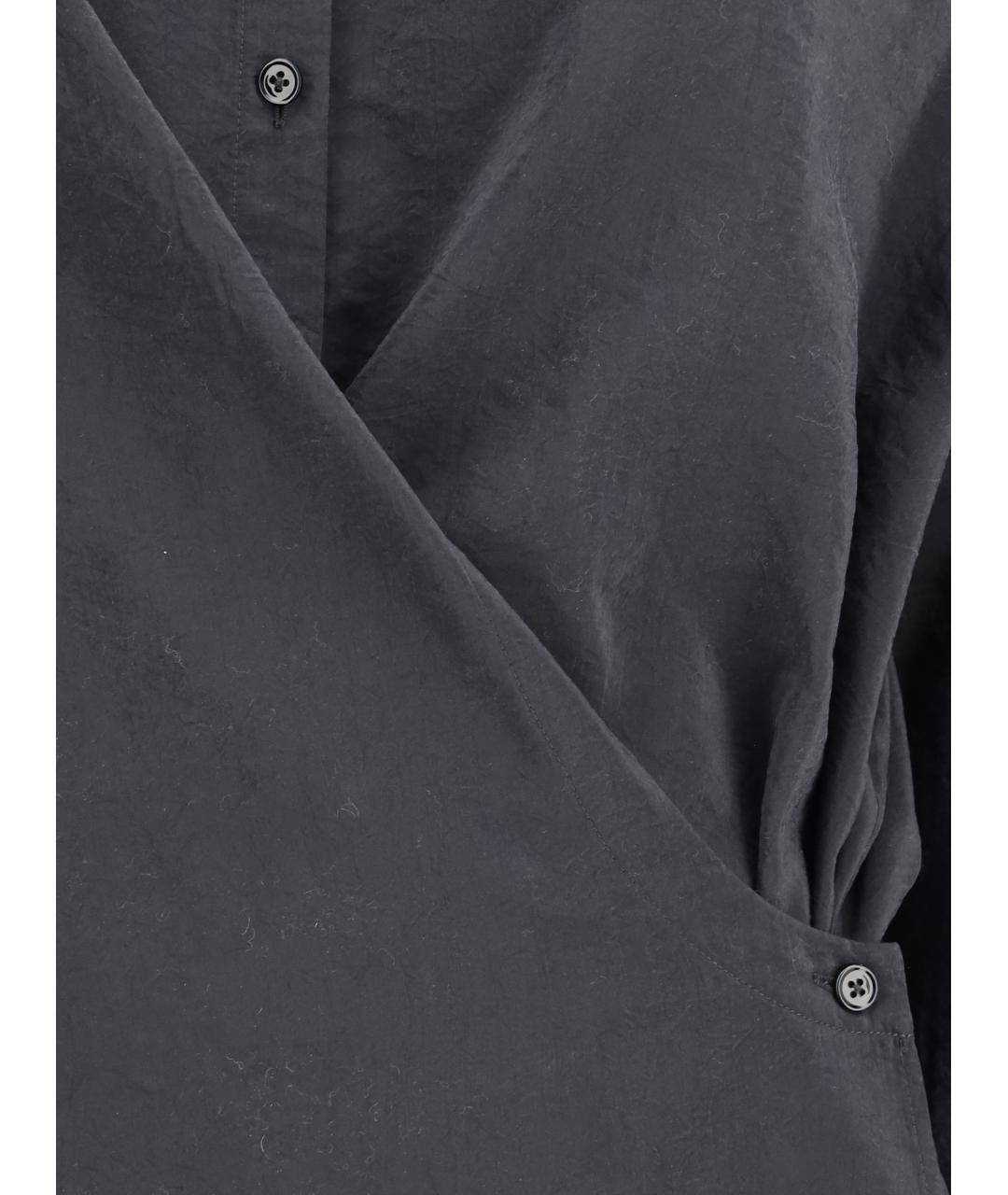 LEMAIRE Черная шелковая рубашка, фото 3