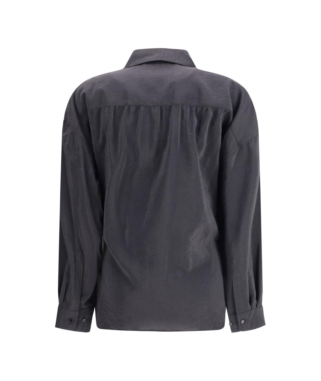 LEMAIRE Черная шелковая рубашка, фото 2