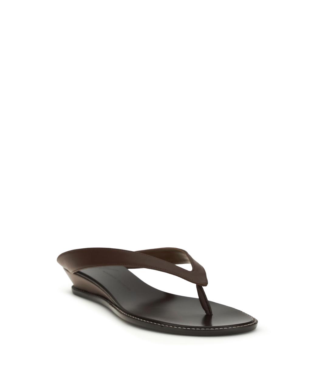 GIUSEPPE ZANOTTI DESIGN Коричневые кожаные сандалии, фото 2
