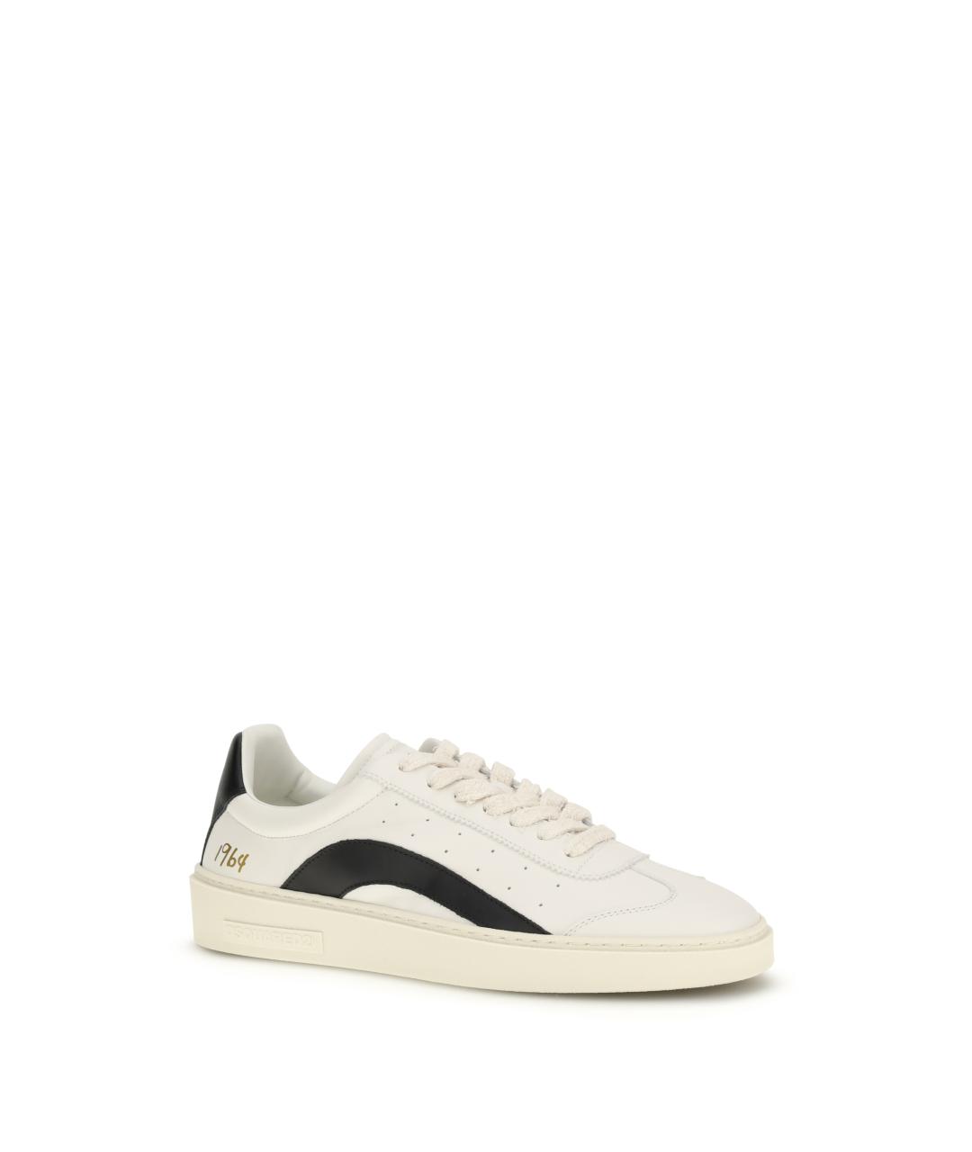 DSQUARED2 Белые замшевые низкие кроссовки / кеды, фото 2