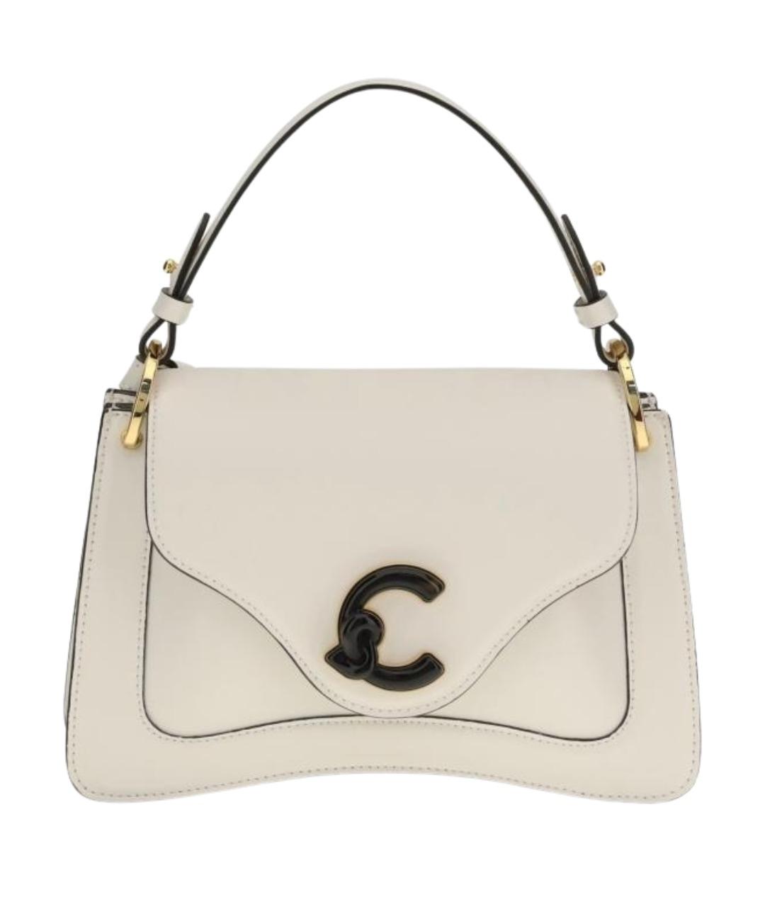 COCCINELLE Белая кожаная сумка с короткими ручками, фото 1
