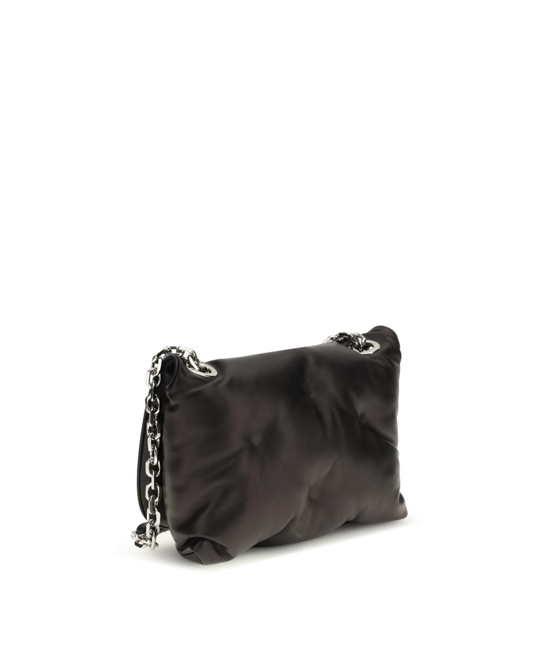 MAISON MARGIELA Черная кожаная сумка через плечо, фото 3