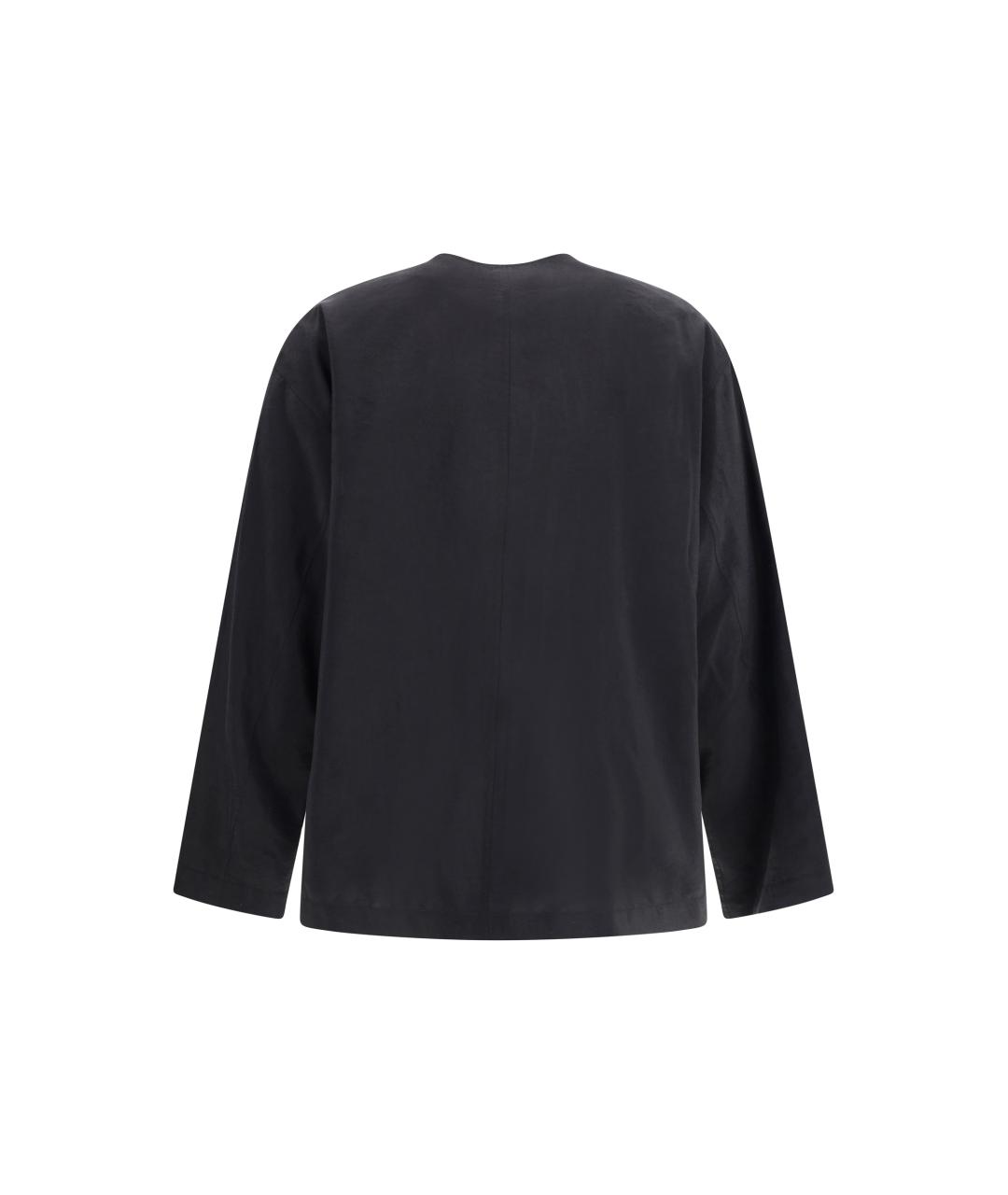 LEMAIRE Черная шелковая классическая рубашка, фото 2
