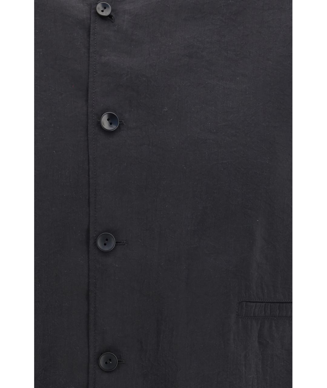 LEMAIRE Черная шелковая классическая рубашка, фото 3
