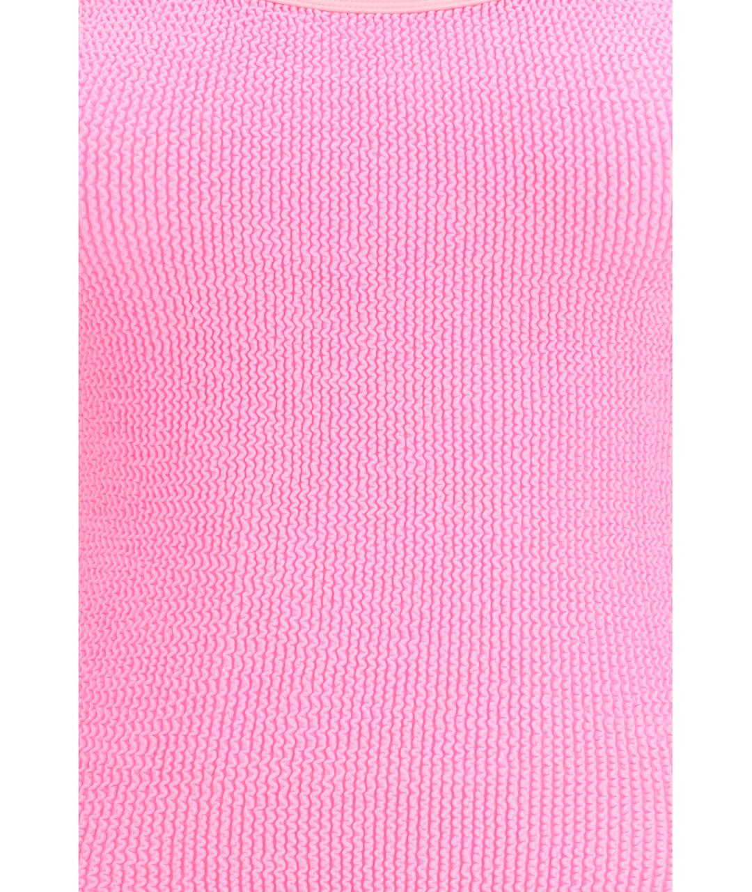 HUNZA G Розовый полиамидовый купальник, фото 3